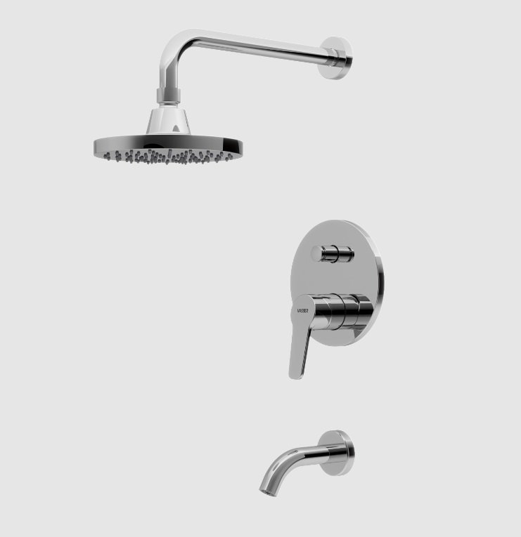 TROYA JGO DUCHA DE EMBUTIR Y TRANSFERENCIA P/BAERA 15A/1042